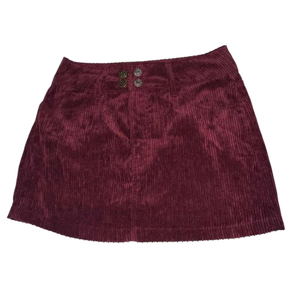Forever 21 Corduroy Mini Skirt in Wine